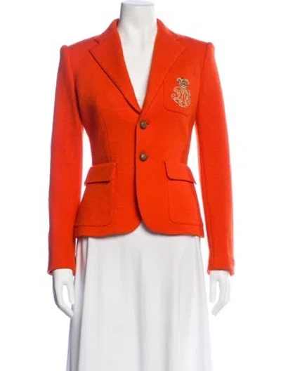 Pre-owned Ralph Lauren Sport Wool Blazer In Orange