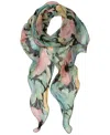 Ralph Lauren Spring Floral Wavy Wrap In Black