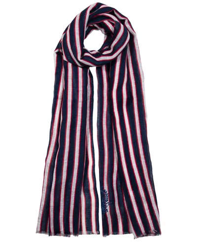Ralph Lauren Spring Stripe Wrap In Burgundy