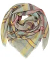Ralph Lauren Spring Woven Plaid Square Scarf In Rose Mauve