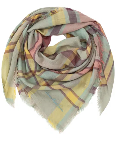 Ralph Lauren Spring Woven Plaid Square Scarf In Neutral