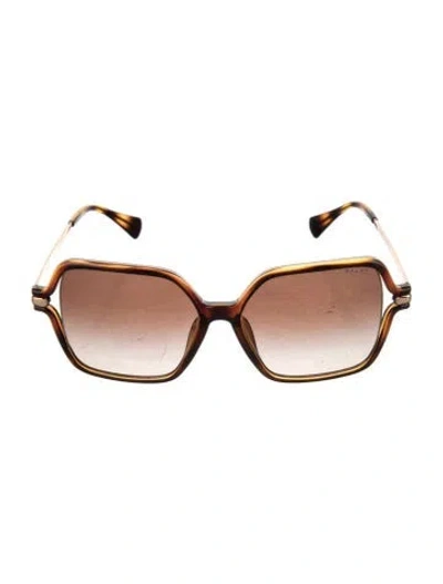 Pre-owned Ralph Lauren Square Gradient Sunglasses In Brown