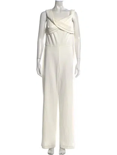 Pre-owned Ralph Lauren Square Neckline Jumpsuit In Neutrals