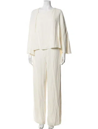 Pre-owned Ralph Lauren Square Neckline Jumpsuit In Neutrals