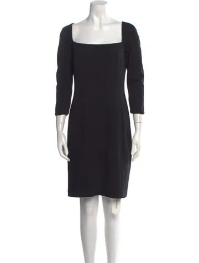 Pre-owned Ralph Lauren Square Neckline Mini Dress In Black