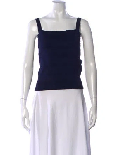 Pre-owned Ralph Lauren Square Neckline Sleeveless Top In Blue