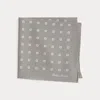Ralph Lauren Square-print Silk Pocket Square In Gray