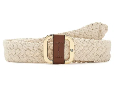 Ralph Lauren Square Slide 35-belt-medium Women's Belts Light Natural/lauren Tan: Xl (40" Waist) In Neutral
