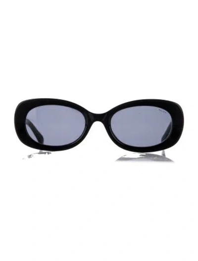 Pre-owned Ralph Lauren Square Tinted Sunglasses In Black