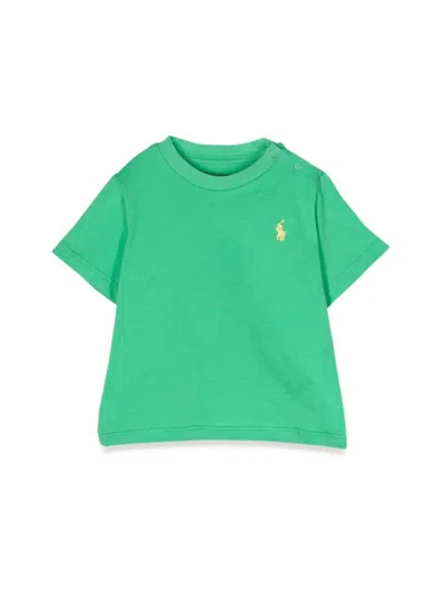 Ralph Lauren Babies' Polo Pony Cotton T-shirt In Green