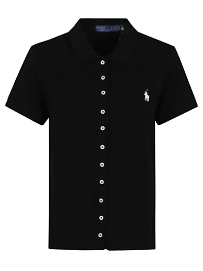 Ralph Lauren Ss Msh Bt Pl-short Sleeve-polo Shirt In Black