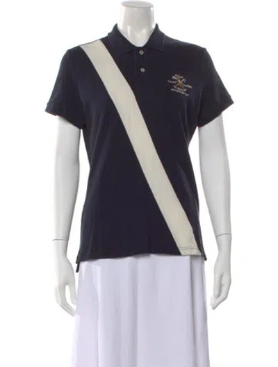 Pre-owned Ralph Lauren S/s Polo Colorblock Pattern Polo In Blue