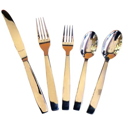 Pre-owned Ralph Lauren Stainless Steel "houston" Flatware By  In Sand