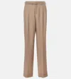 Polo Ralph Lauren Stamford High-rise Wool Straight Pants In Beige