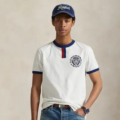 Ralph Lauren Standard Fit Jersey Graphic T-shirt In Purple