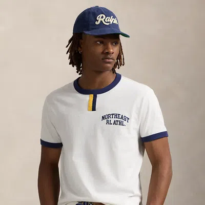 Ralph Lauren Standard Fit Slub Jersey Graphic T-shirt In Nevis