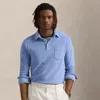 Ralph Lauren Standard Fit Terry Polo Shirt In Campus Blue