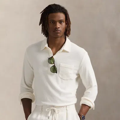 Ralph Lauren Standard Fit Terry Polo Shirt In Nevis