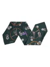 Ralph Lauren Steering-wheel Print Silk Scarf In Black