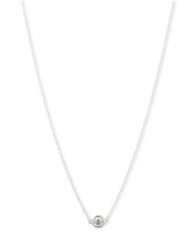 Ralph Lauren Sterling Silver And Cubic Zirconia Pendant Necklace