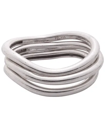 Ralph Lauren Sterling Silver Band Ring In Metallic