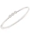 Ralph Lauren Sterling Silver Cubic Zirconia Bangle Bracelet