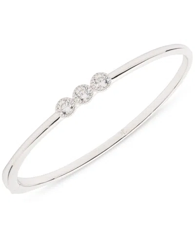 Ralph Lauren Sterling Silver Cubic Zirconia Bangle Bracelet