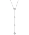 Ralph Lauren Sterling Silver Cubic Zirconia Lariat Necklace, 16" + 3" Extender