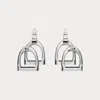 Polo Ralph Lauren Sterling Silver Double-stirrup Earrings In Metallic