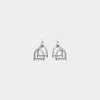 Polo Ralph Lauren Sterling Silver Double-stirrup Earrings In Sterling Silver