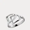 Polo Ralph Lauren Sterling Silver Double-stirrup Ring In White