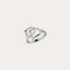 Polo Ralph Lauren Sterling Silver Double-stirrup Ring In Sterling Silver