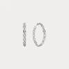 Polo Ralph Lauren Sterling Silver Hoop Earrings In Grey