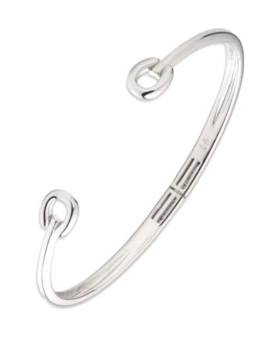 Ralph Lauren Sterling Silver Horsebit Cuff Bracelet In Brown