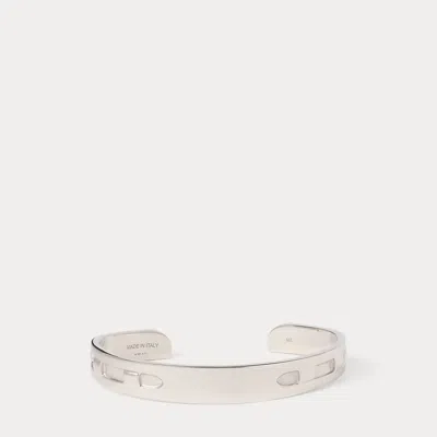 Polo Ralph Lauren Sterling Silver Horseshoe Cuff In Grey