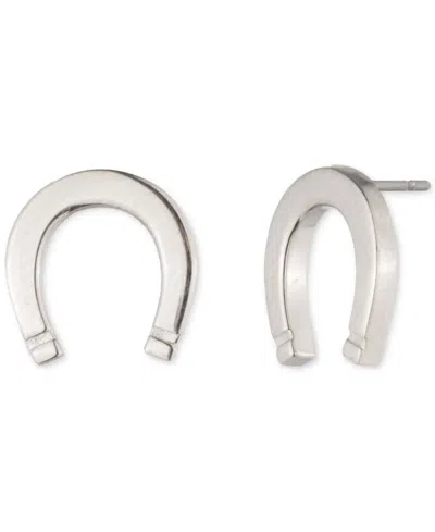 Ralph Lauren Sterling Silver Horseshoe Stud Earrings