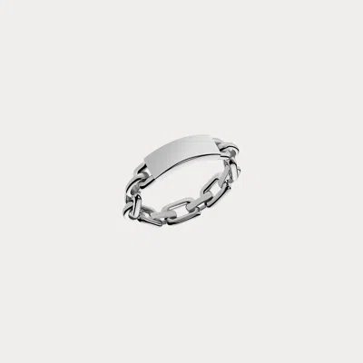 Ralph Lauren Sterling Silver Id Ring In Sterling Silver In Orange