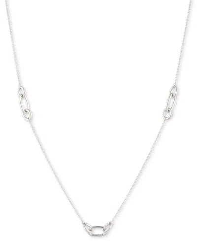 Ralph Lauren Sterling Silver Link Collar Necklace, 16" + 3" Extender