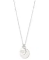 Ralph Lauren Sterling Silver Logo Pendant Necklace, 16" + 3" Extender In Silver