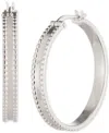 Ralph Lauren Sterling Silver Medium Hoop Earrings, 1.2" In Metallic