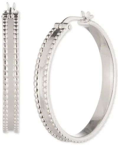 Ralph Lauren Sterling Silver Medium Hoop Earrings, 1.2"