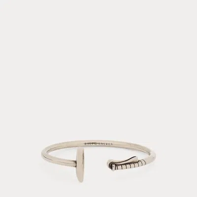 Polo Ralph Lauren Sterling Silver Polo Mallet Cuff In Grey