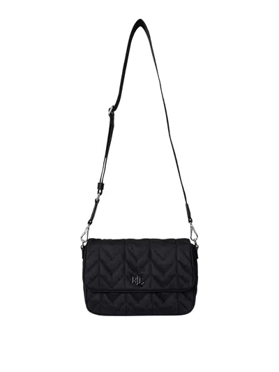 Ralph Lauren Stevie Msngr-crossbody-medium In Black