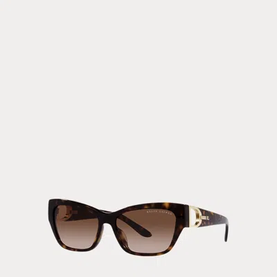 Ralph Lauren Stirrup Grace Butterfly Sunglasses In Brown