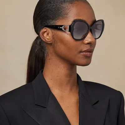 Ralph Lauren Stirrup Pavé Sunglasses In Black