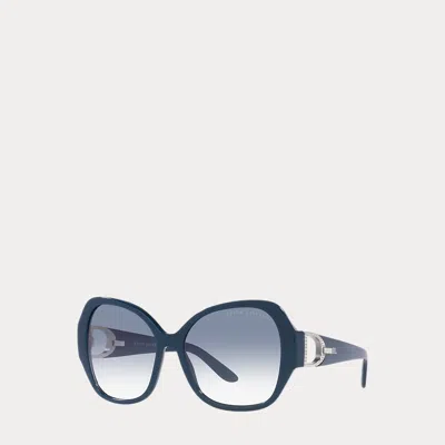 Ralph Lauren Stirrup Pavé Sunglasses In Blue