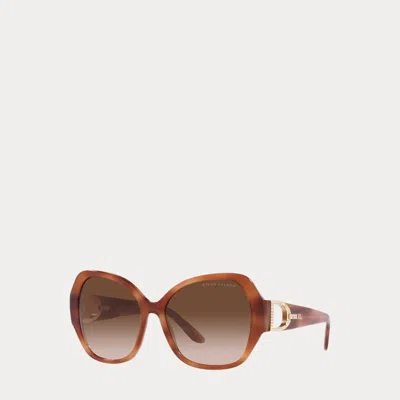 Ralph Lauren Stirrup Pavé Sunglasses In Brown
