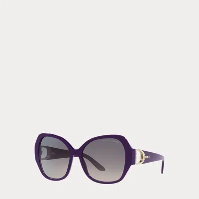 Ralph Lauren Stirrup Pavé Sunglasses In Purple