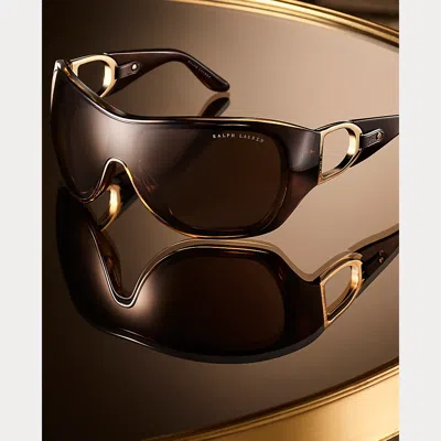Ralph Lauren Stirrup Shield Sunglasses In Brown
