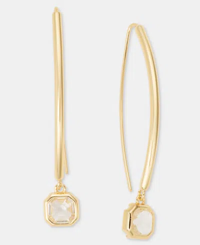Ralph Lauren Stone Threader Earrings In Gold